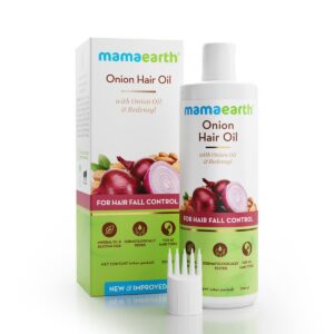 Read more about the article Mamaearth Onion Hair Oil for Men & Women with Onion & Redensyl for Hair Fall Control, Hair Growth Oil for Hair Fall
