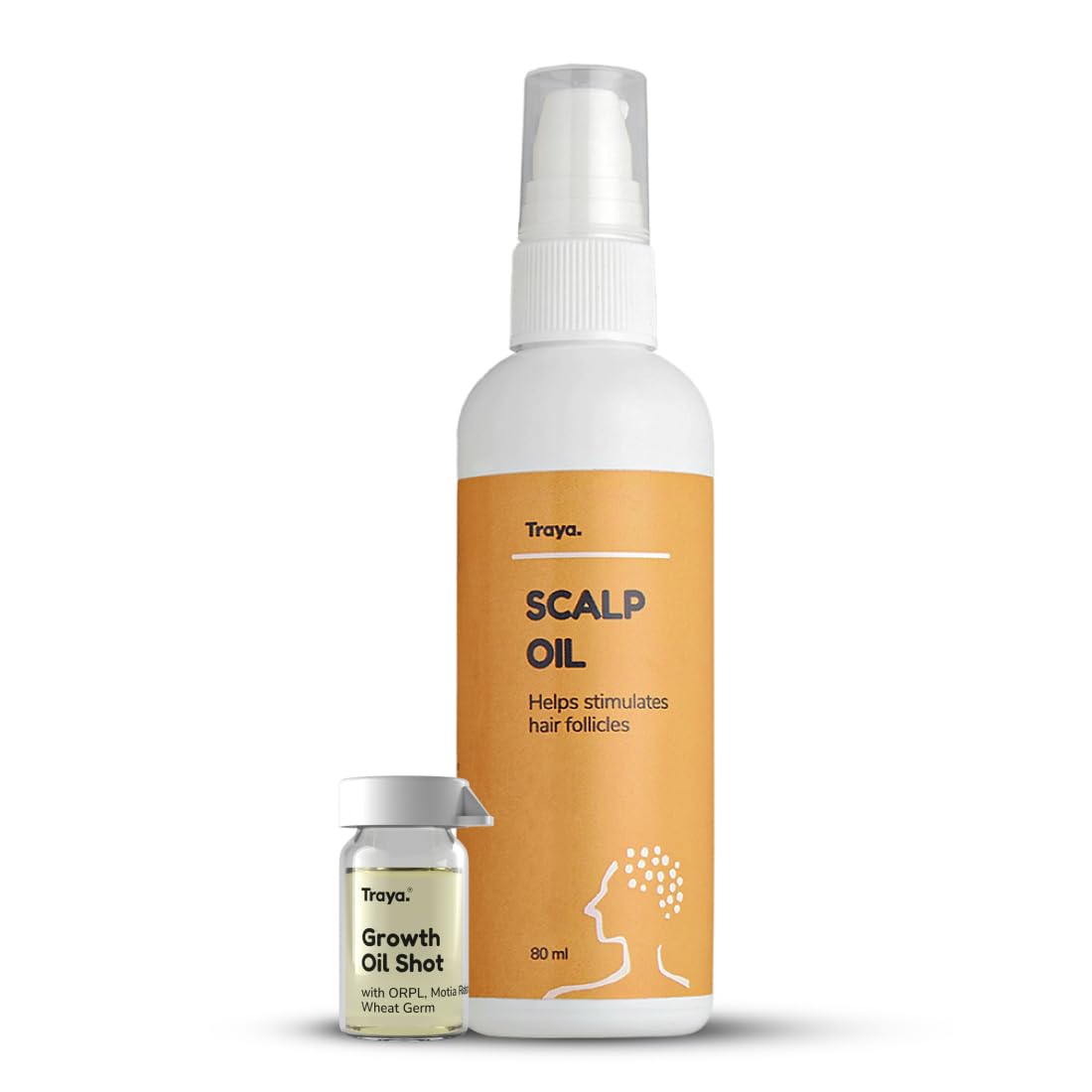 Traya Scalp Oil with Growth Oil Shots for Hair Growth | Contains Coconut Oil, Bhringraj Oil for Hair, ORPL, Wheat Germ Oil, Camphor Oil and Ylang Ylang Essential Oil