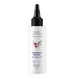 Read more about the article Bare Anatomy Nature x Science Rosemary Hibiscus Hair Growth Oil for Women & Men: A Powerful Solution for Hair Growth, Scalp Health, and Hair Fall Control