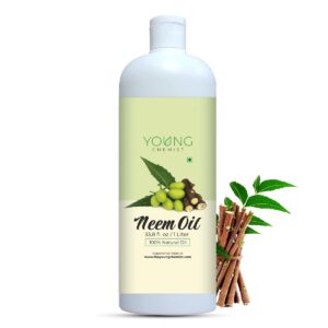 Young Chemist Pure Neem Oil for Skin Allergies, Itching & Hair Care, Cold-Pressed for Relief and Growth