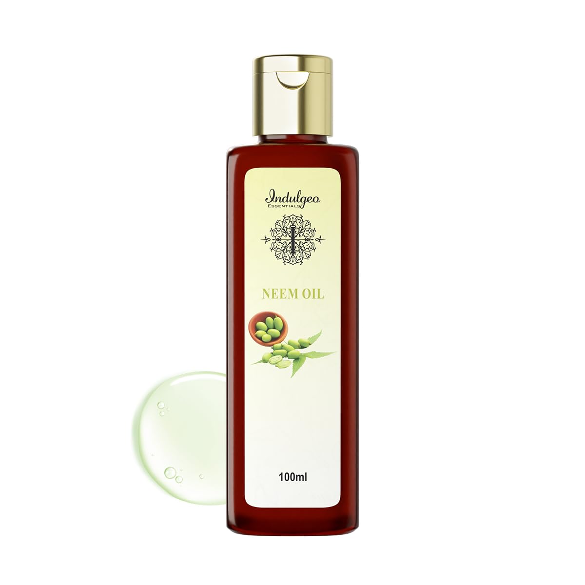 Indulgeo Essentials 100% Cold Pressed Pure Herbal Neem Oil For Skin & Hair|Prevent Dandruff, Lice, Various Scalp Fungal Infections & Supports Skin'S Immunity| Neem Oil For All Skin & Hair