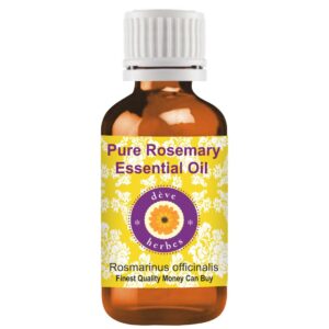 Enhance Your Hair Health with Deve Herbes Rosemary Essential Oil (Rosmarinus Officinalis) – Pure, Non-Sticky, Non-Greasy, and Lightweight for Men & Women