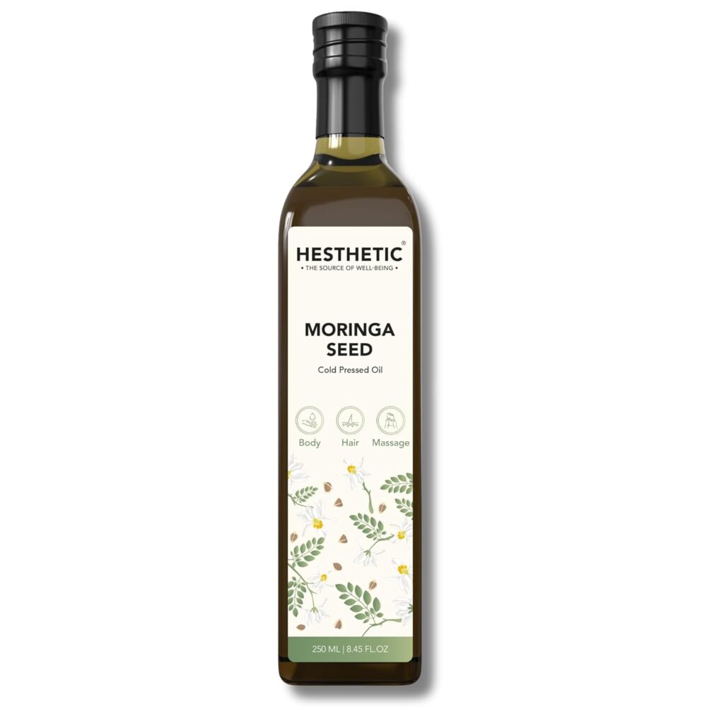HESTHETIC USDA Certified Organic Virgin Cold Pressed Moringa Seed Oil | 100% Pure & Natural